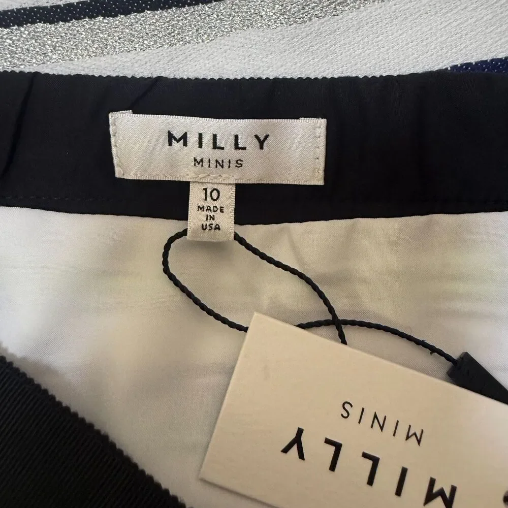 Milly Minis Couture Stripe Mini Skirt Size 10 NWT
